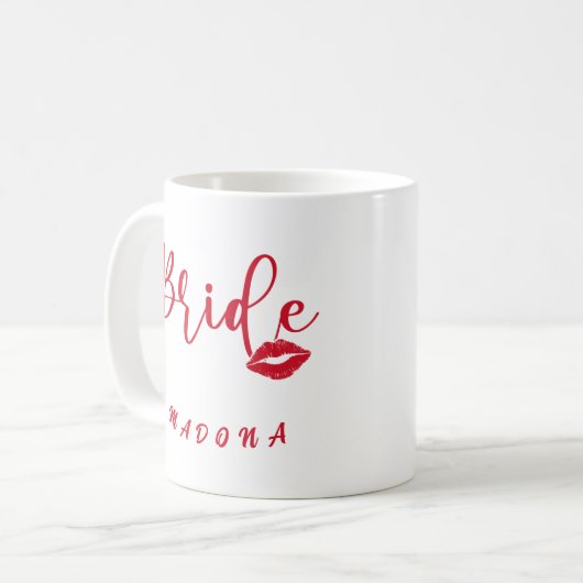 Persoonlijke vrijgezellenbruid koffiemok (Voorkant links)