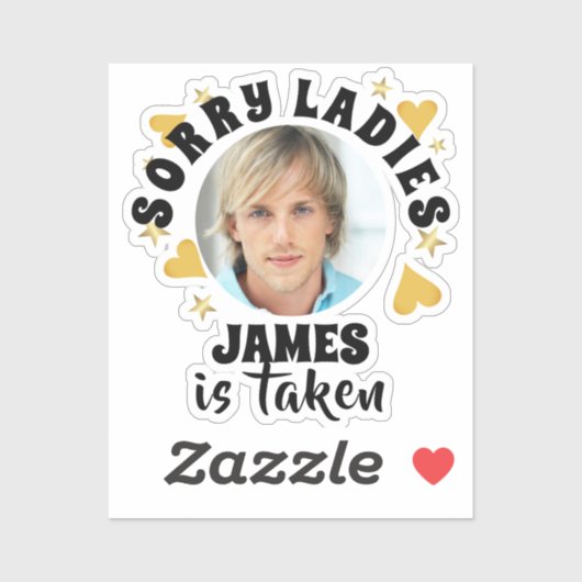 Persoonlijke vrijgezellenfeest bruidegom gezicht f sticker (Vel)