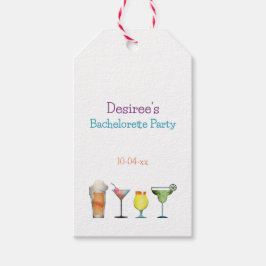 Persoonlijke vrijgezellenfeest drankjes met fruiti cadeaulabel