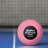 Persoonlijke vrijgezellenfeest naam datum pingpongbal (Net)