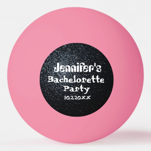 Persoonlijke vrijgezellenfeest naam datum pingpongbal (Achterkant)