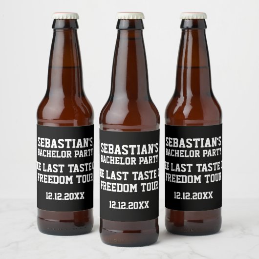 Persoonlijke vrijheidsprijs van de Bachelor Bier Etiket (Flessen)