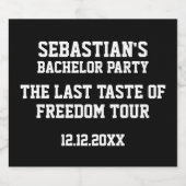 Persoonlijke vrijheidsprijs van de Bachelor Bier Etiket (Enkel label)