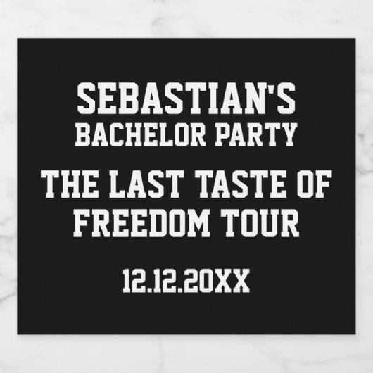 Persoonlijke vrijheidsprijs van de Bachelor Bier Etiket (Enkel label)