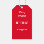 Persoonlijke vrolijk kerst decanteer nu rode wijn cadeaulabel (Achterkant)