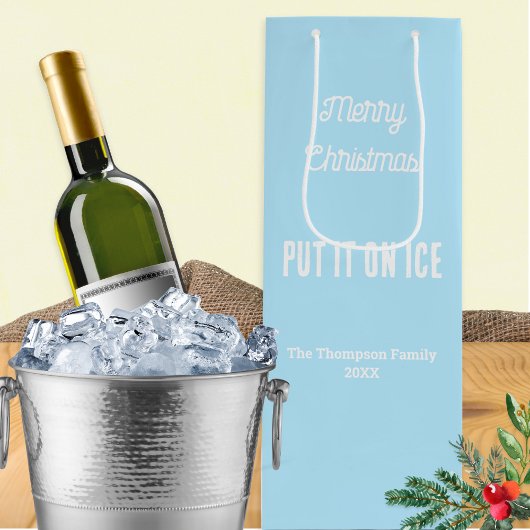 Persoonlijke Vrolijk Kerst Wit Wijn Cadeautas