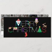 Persoonlijke vrolijk kerstfeest foto feestdagenkaart (Voorkant / Achterkant)