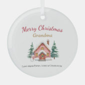 Persoonlijke vrolijk kerstfeest oma ornament (Voorkant)