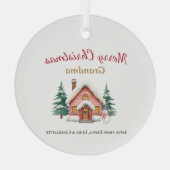 Persoonlijke vrolijk kerstfeest oma ornament (Achterkant)