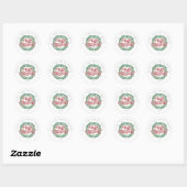 Persoonlijke vrolijk kerstfeest sticker cadeau tag (Vel)
