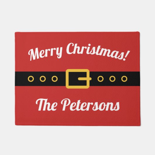 Persoonlijke vrolijk kerstfeest welkom deurmat (Voorkant)