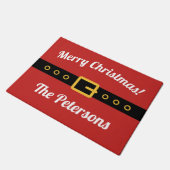Persoonlijke vrolijk kerstfeest welkom deurmat (Schuin)