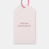 Persoonlijke vrolijk kersttafel minimaal ontwerp cadeaulabel (Achterkant)