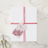 Persoonlijke vrolijk kersttafel minimaal ontwerp cadeaulabel (Met Touw)