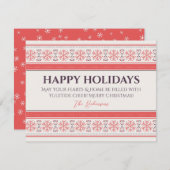 Persoonlijke vrolijke feestdagen kaart (Voorkant / Achterkant)