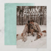 Persoonlijke vrolijke feestdagen kaart met foto  (Voorkant / Achterkant)