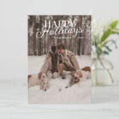 Persoonlijke vrolijke feestdagen kaart met foto  (Staand voorkant)