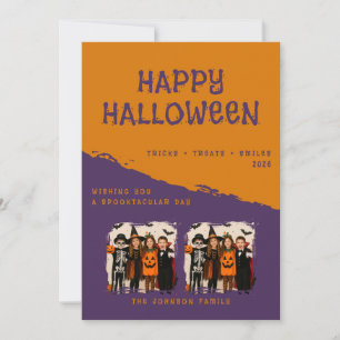Persoonlijke vrolijke Halloween-groetkaart Kaart