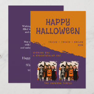 Persoonlijke vrolijke Halloween-groetkaart Kaart