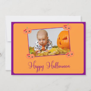Persoonlijke vrolijke Halloween-kaarten Voeg uw fo Kaart