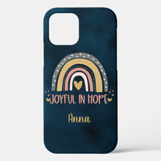 Persoonlijke Vrolijke In Hoop Christelijke Regenbo Case-Mate iPhone Case (Achterkant)