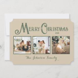 Persoonlijke vrolijke kerstkaart met foto's