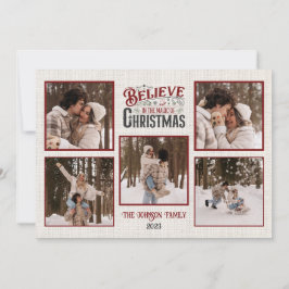 Persoonlijke vrolijke kerstkaart met foto's