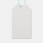 Persoonlijke vrolijke kerstman Sneeuwman Op maat g Cadeaulabel (Achterkant)