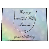 Persoonlijke vrouw Birthday Groot Cadeauzakje (Voorkant)