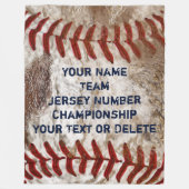 Persoonlijke vuile look Baseball Fleece Blanket (Voorkant)