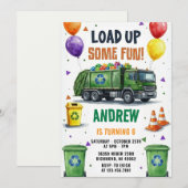Persoonlijke vuilniswagen recycling verjaardagsfee kaart (Voorkant / Achterkant)