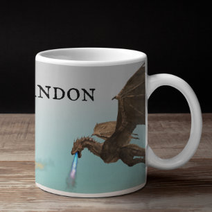 Persoonlijke vuur ademende draak Wyvern Koffiemok