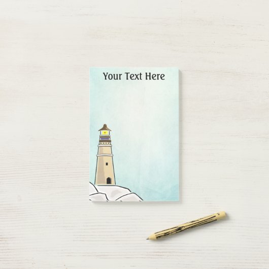 Persoonlijke Vuurtoren Post-it® Notes (Op bureau)