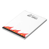 Persoonlijke vuurvlammen warm onderwerp schrijven notitieblok (Linkerzijde)
