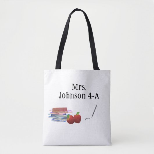 Persoonlijke waardering van de leerkracht tote bag (Voorkant)