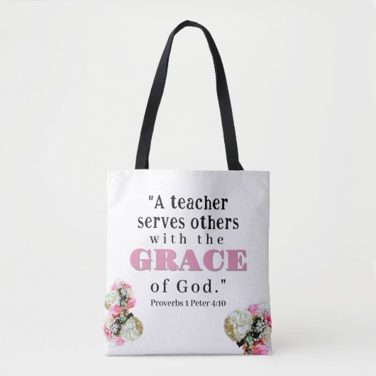 Persoonlijke waardering van de leerkracht tote bag (Voorkant)