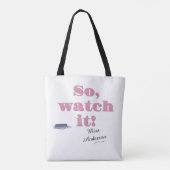 Persoonlijke waardering van de leerkracht tote bag (Achterkant)