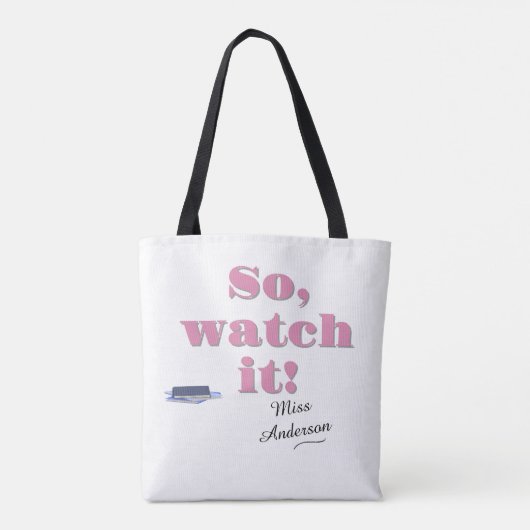 Persoonlijke waardering van de leerkracht tote bag (Achterkant)
