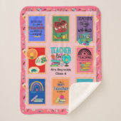 Persoonlijke waardering voor leerkrachten Bedankt  Sherpa Deken (Voorkant)