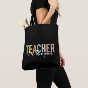 Persoonlijke waardering voor leraren terug naar sc tote bag