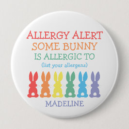 Persoonlijke waarschuwingen voor voedselallergie P Ronde Button 4,0 Cm