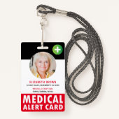 Persoonlijke waarschuwingskaart badge (Voorkant met draagriem)