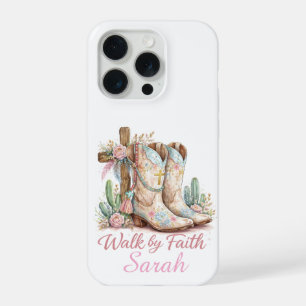 Persoonlijke Walk By Faith iPhone Hoes 15 Pro Case