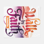 Persoonlijke wandeling door Faith Christelijk Fleece Deken (Voorkant (Horizontaal))