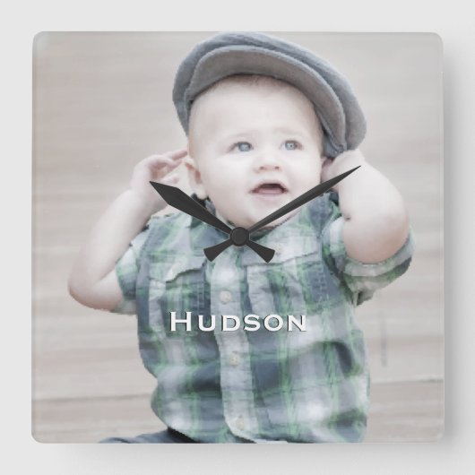 Persoonlijke wandklok Baby Foto (Voorkant)