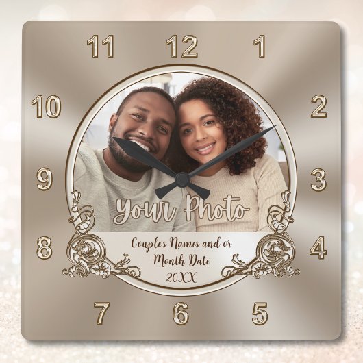 Persoonlijke wandklok huwelijkscadeau, Bruiloft of