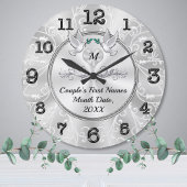 Persoonlijke wandklok huwelijkscadeau, Liefdesvoge