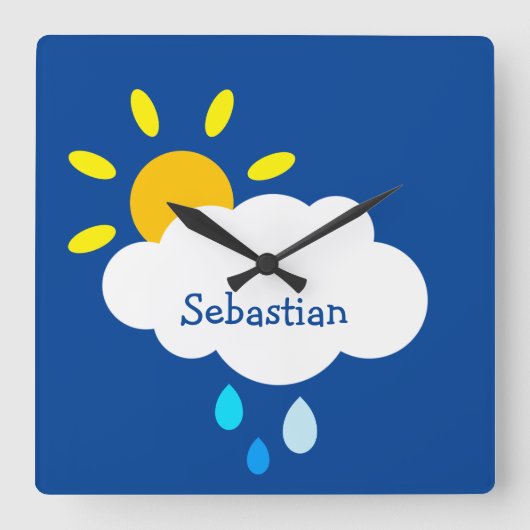 Persoonlijke wandklok op het gebied van cloud en r (Voorkant)