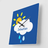 Persoonlijke wandklok op het gebied van cloud en r (Hoek)