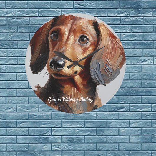 Persoonlijke wandklok voor Dachshund